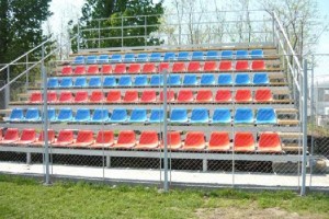 Tribuna metalica din stadion