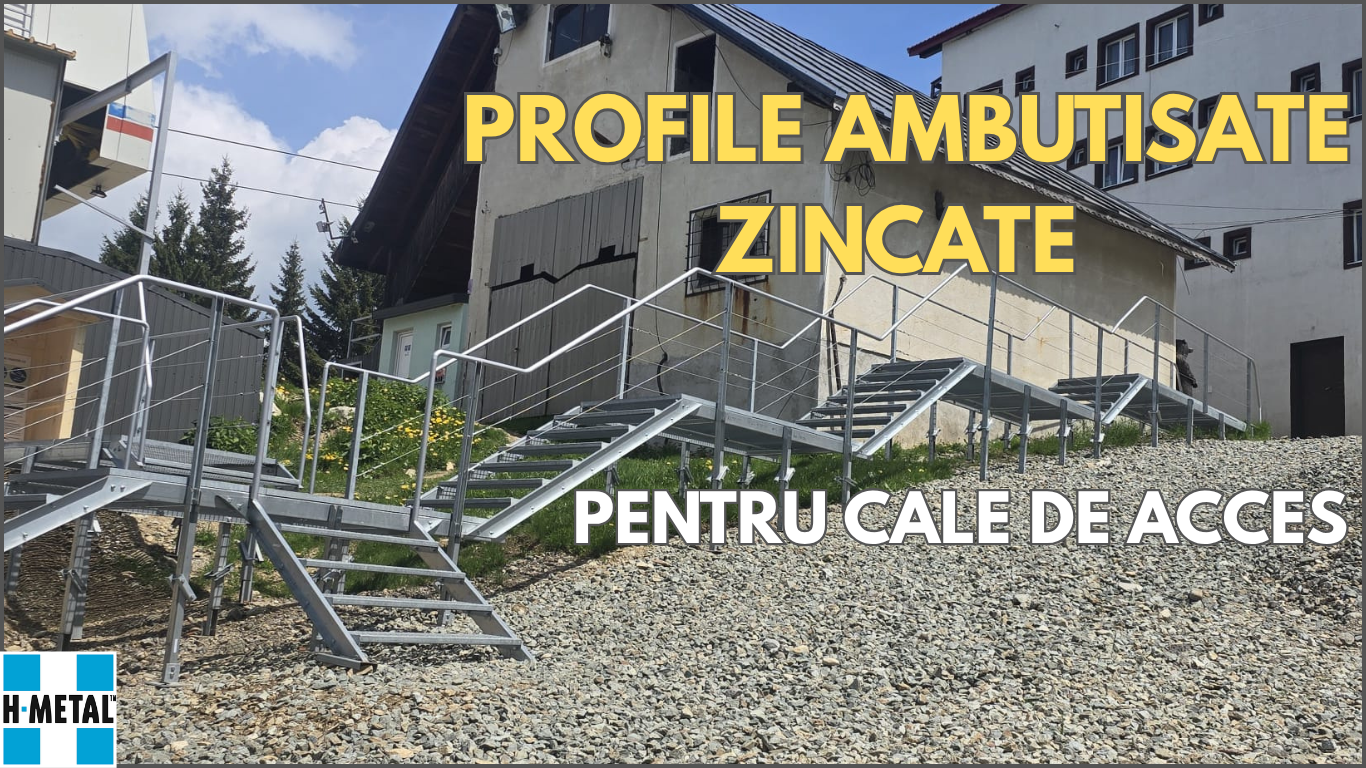 Profile ambutisate zincate utilizate la realizarea unei cai de acces catre instalatia de bob alpin din Lupeni