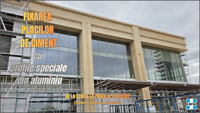 Profile speciale din aluminiu pentru fixarea placilor de ciment pe o fatada atipica